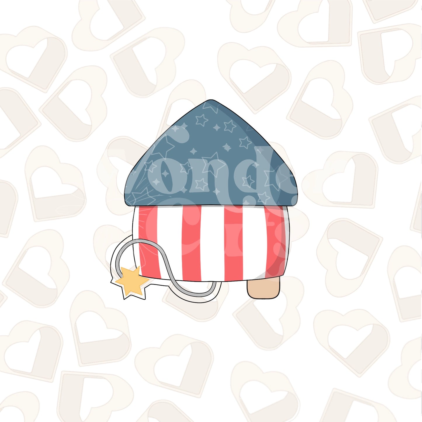 Chubby Firework Cookie Cutter