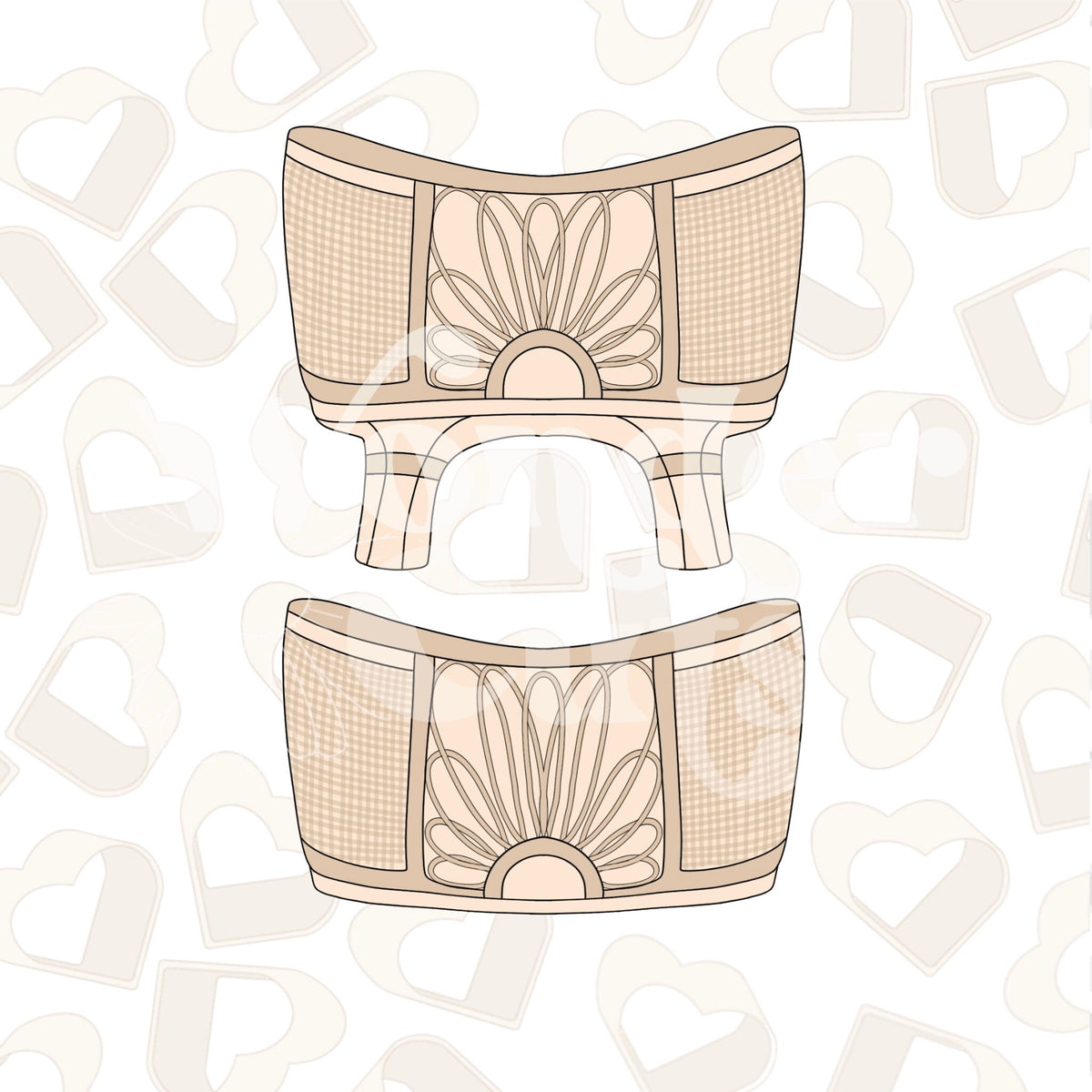 Rattan Bassinet Cookie Cutter