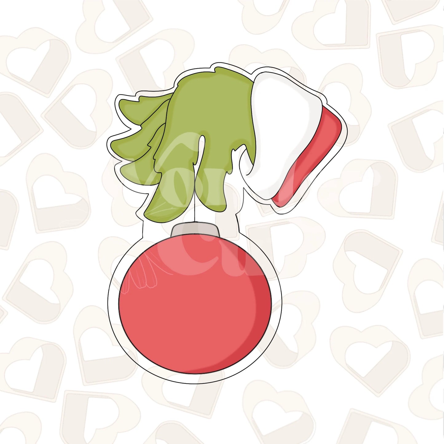 Fuzzy Green Ornament Cookie Cutter