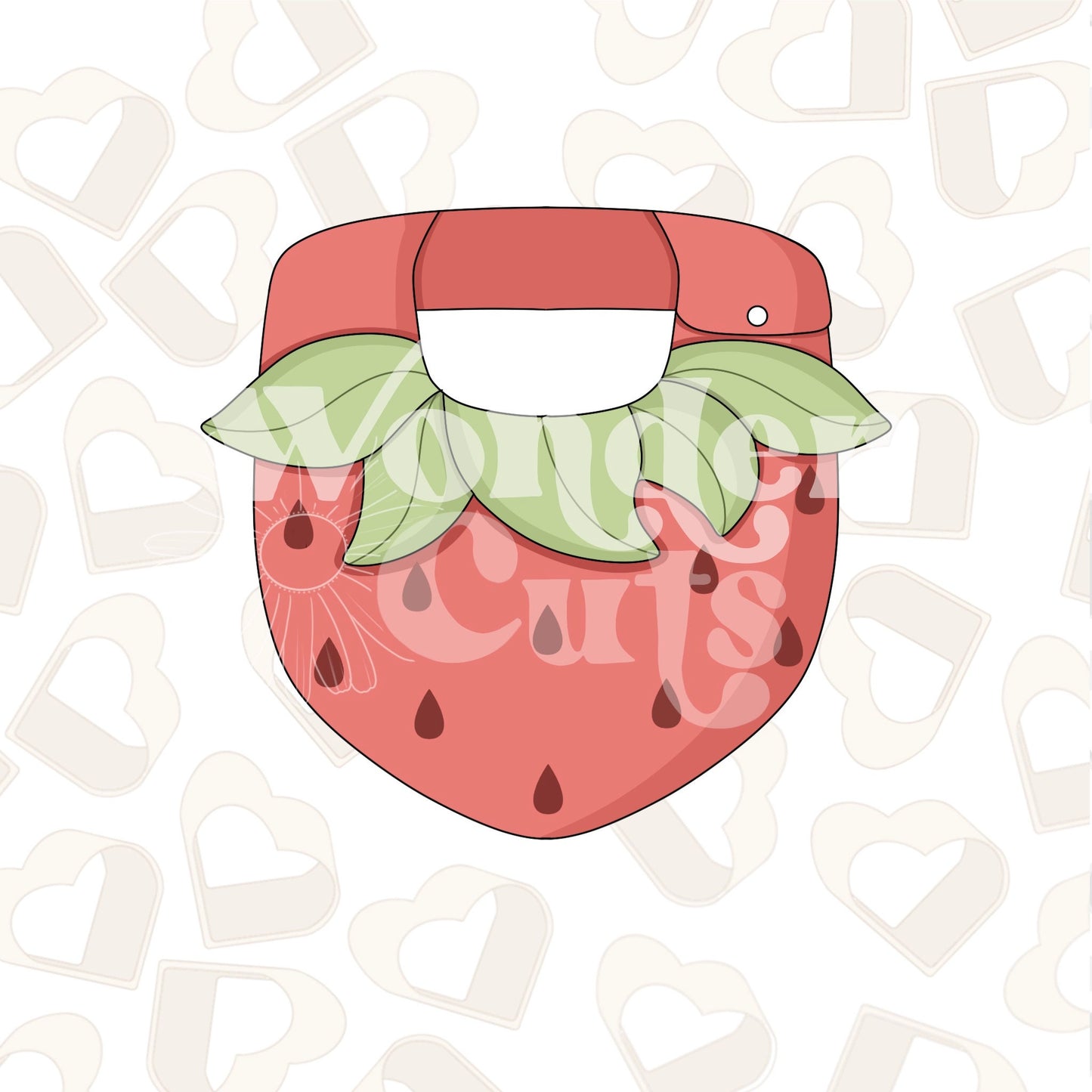 Strawberry Bib 1 Cookie Cutter