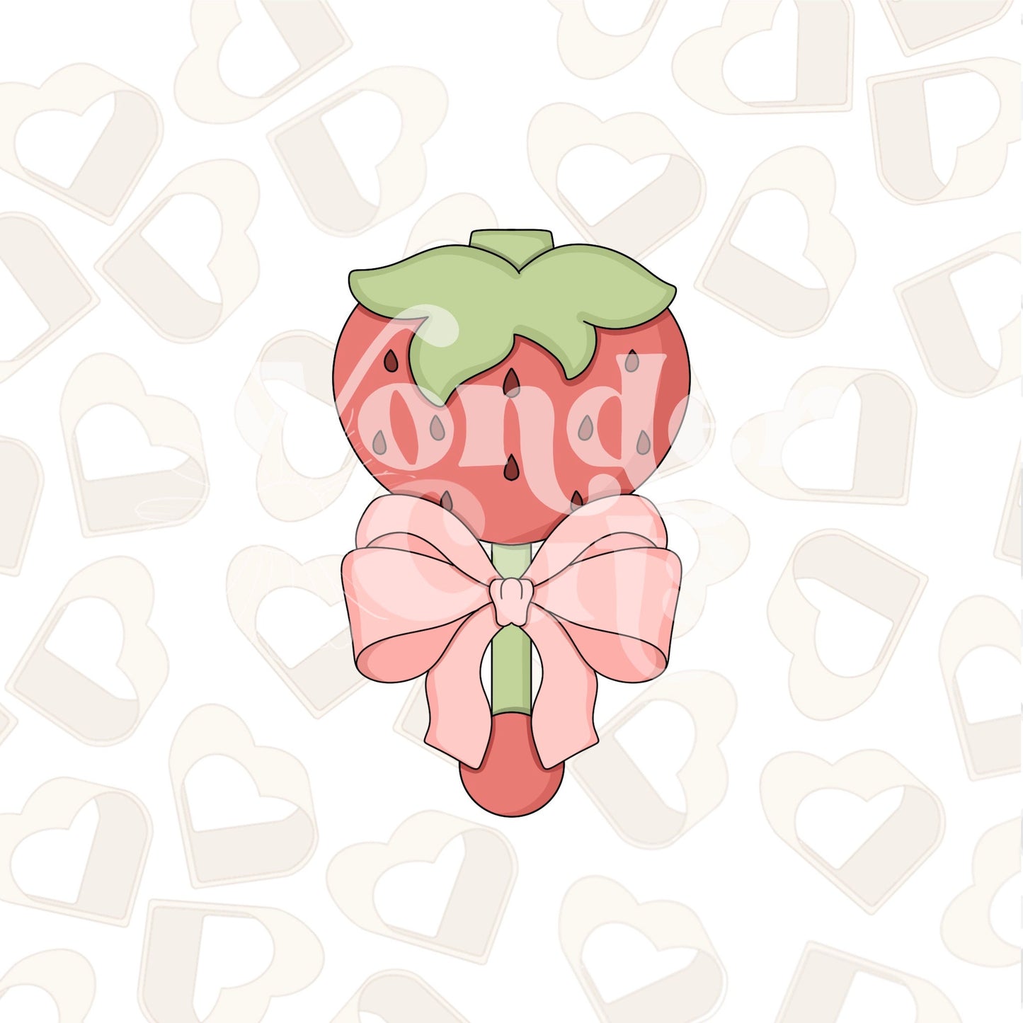 Strawberry Rattle Cookie Cutter
