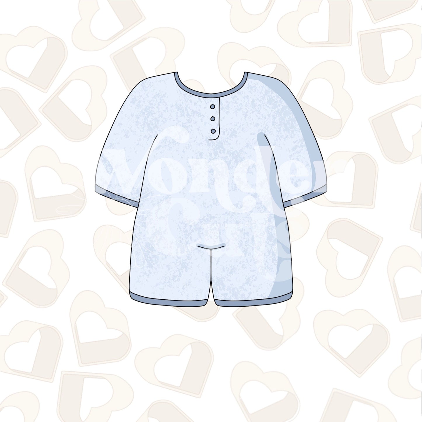Basic Long Sleeve Onesie Cookie Cutter
