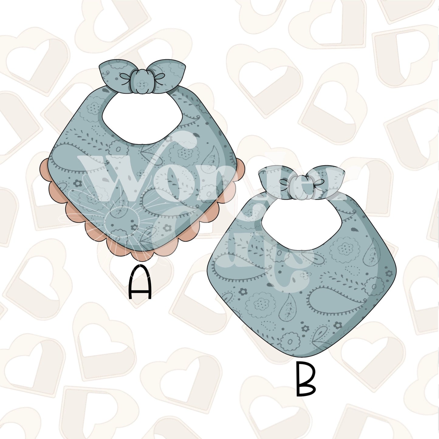 Bandana Bib Cookie Cutter- Baby Cookie Cutters