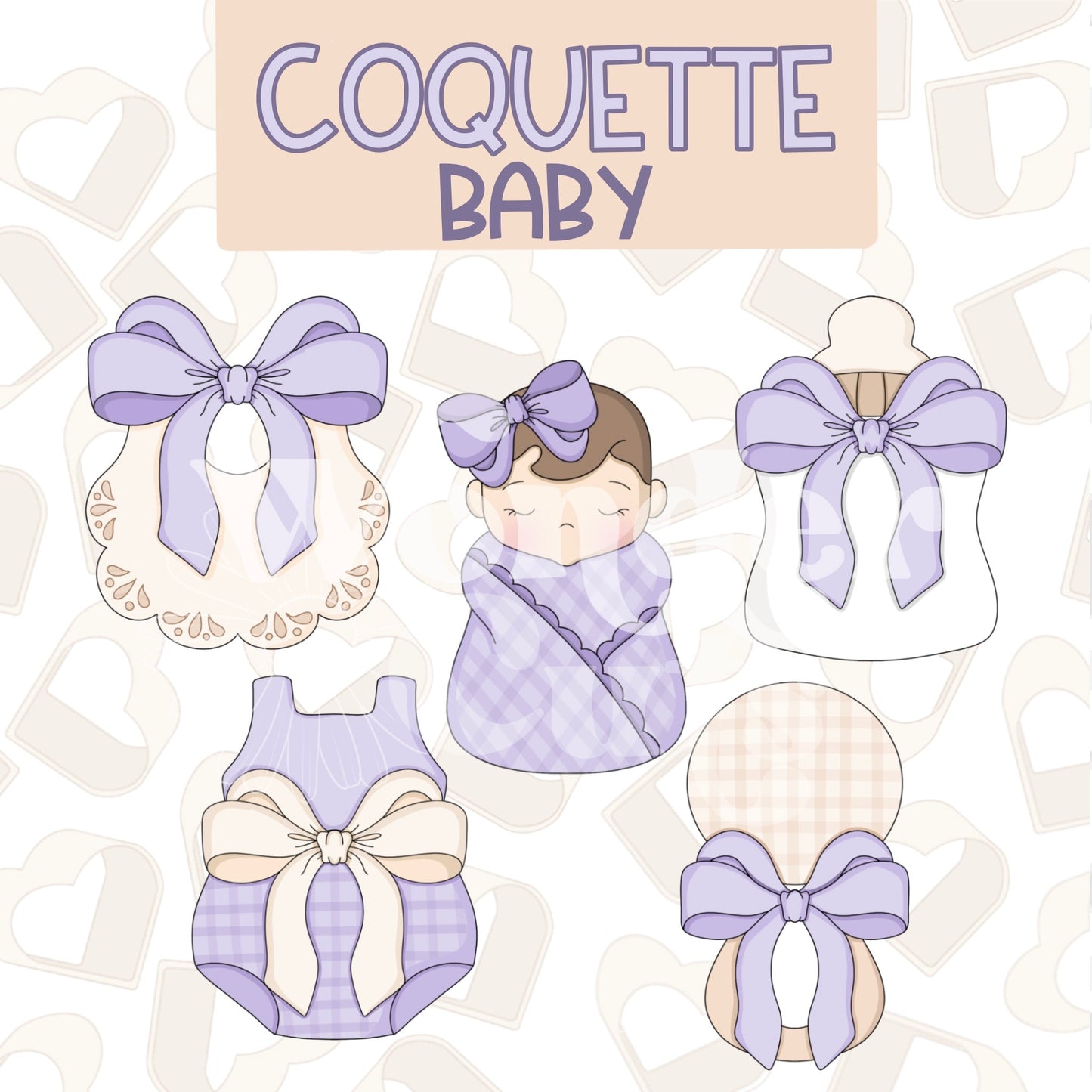 Coquette Baby Collection- Set of 5 - Baby Cookie Cutter