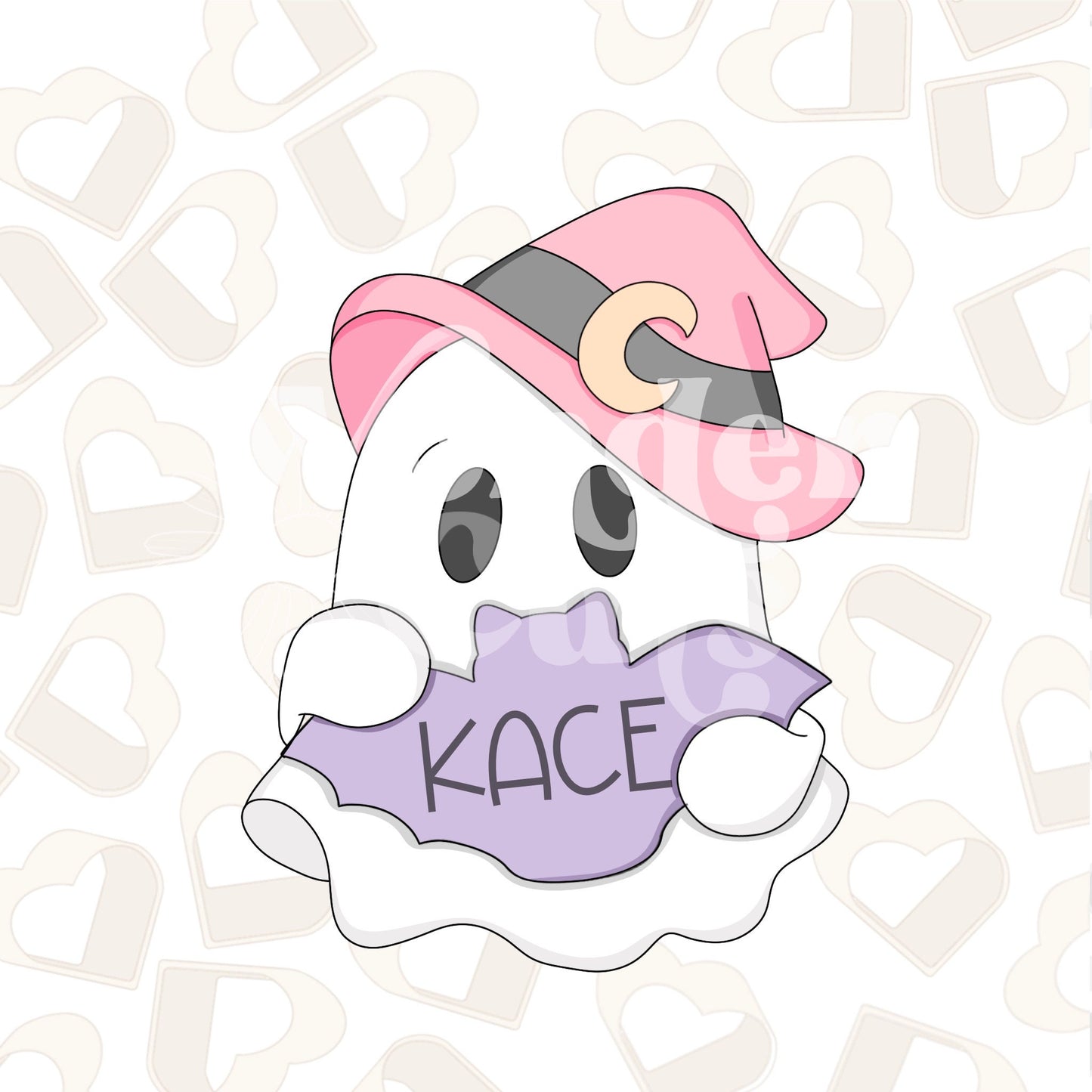 Witchy Ghost with Bat Cookie Cutter