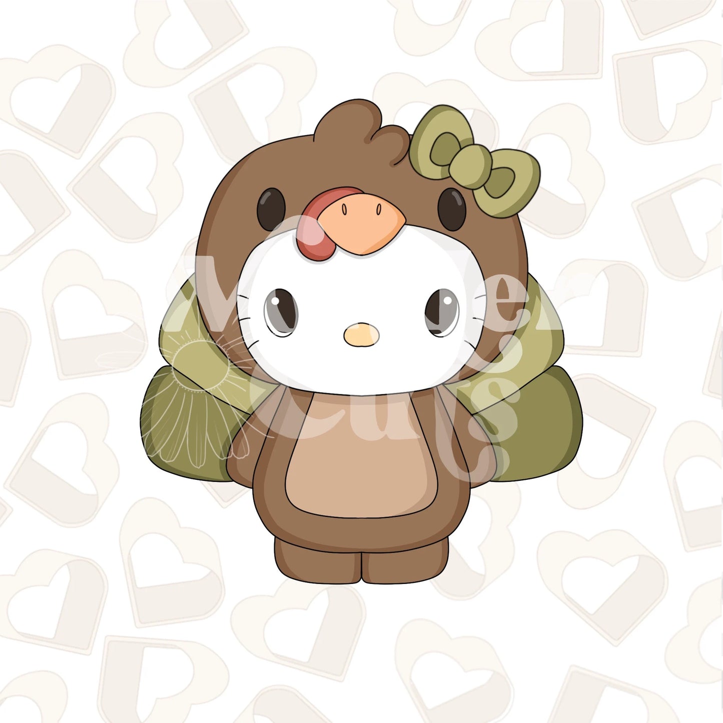 Turkey Kitty Full Body Cookie Cutter