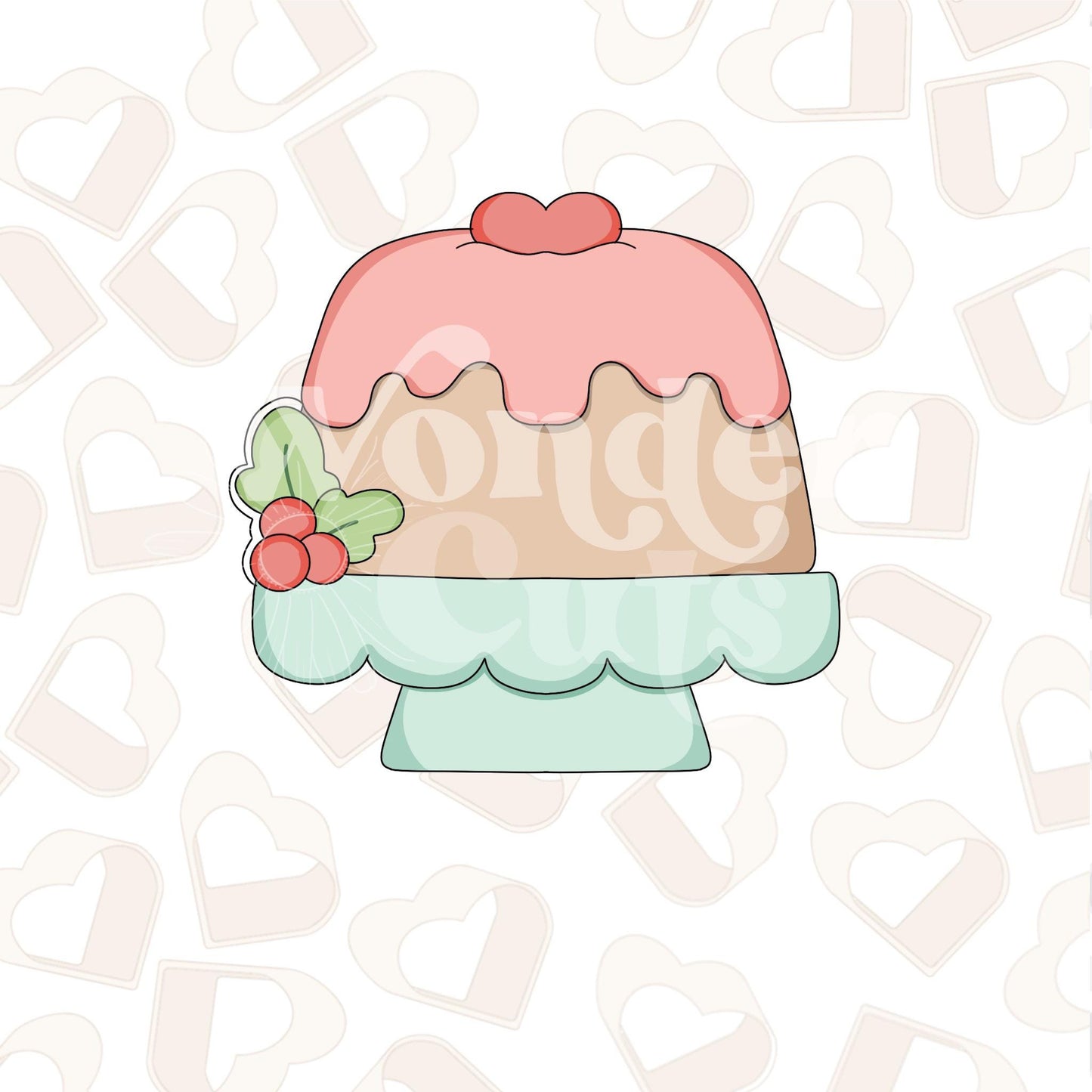 Sweet Christmas Cake Cookie Cutter
