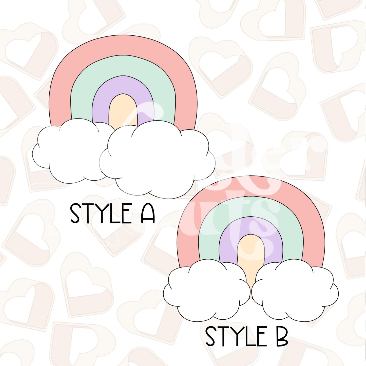 Rainbow with Clouds Cookie Cutter