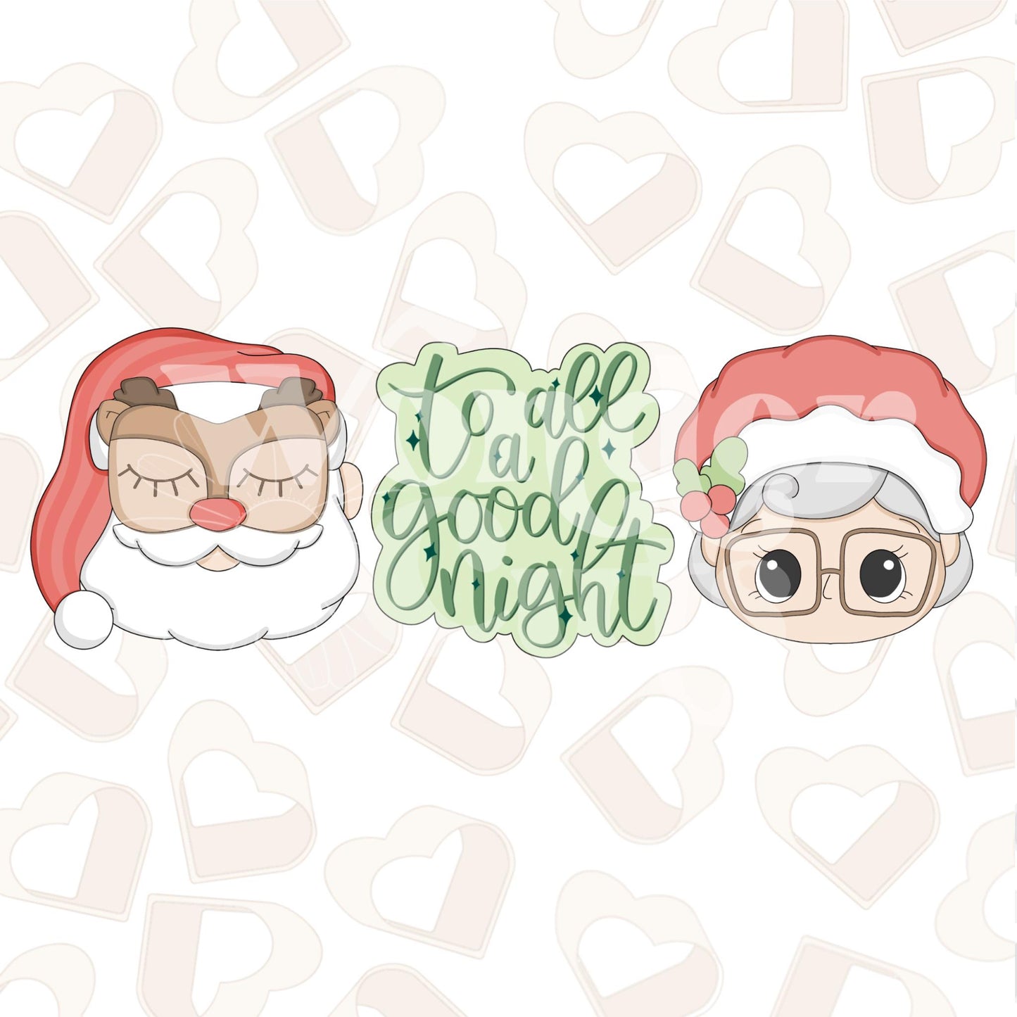 To All a Goodnight Set of 3 Cookie Cutter