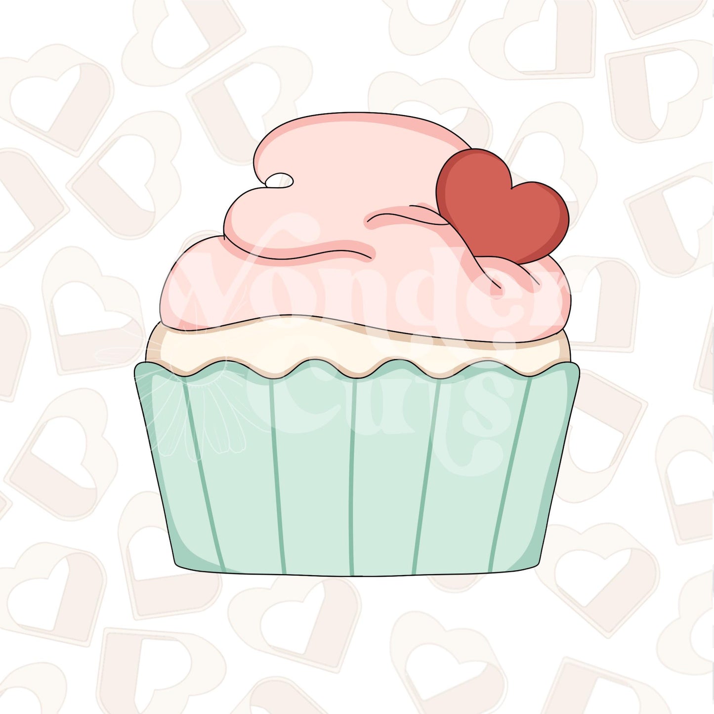 Valentine Cupcake Cookie Cutter