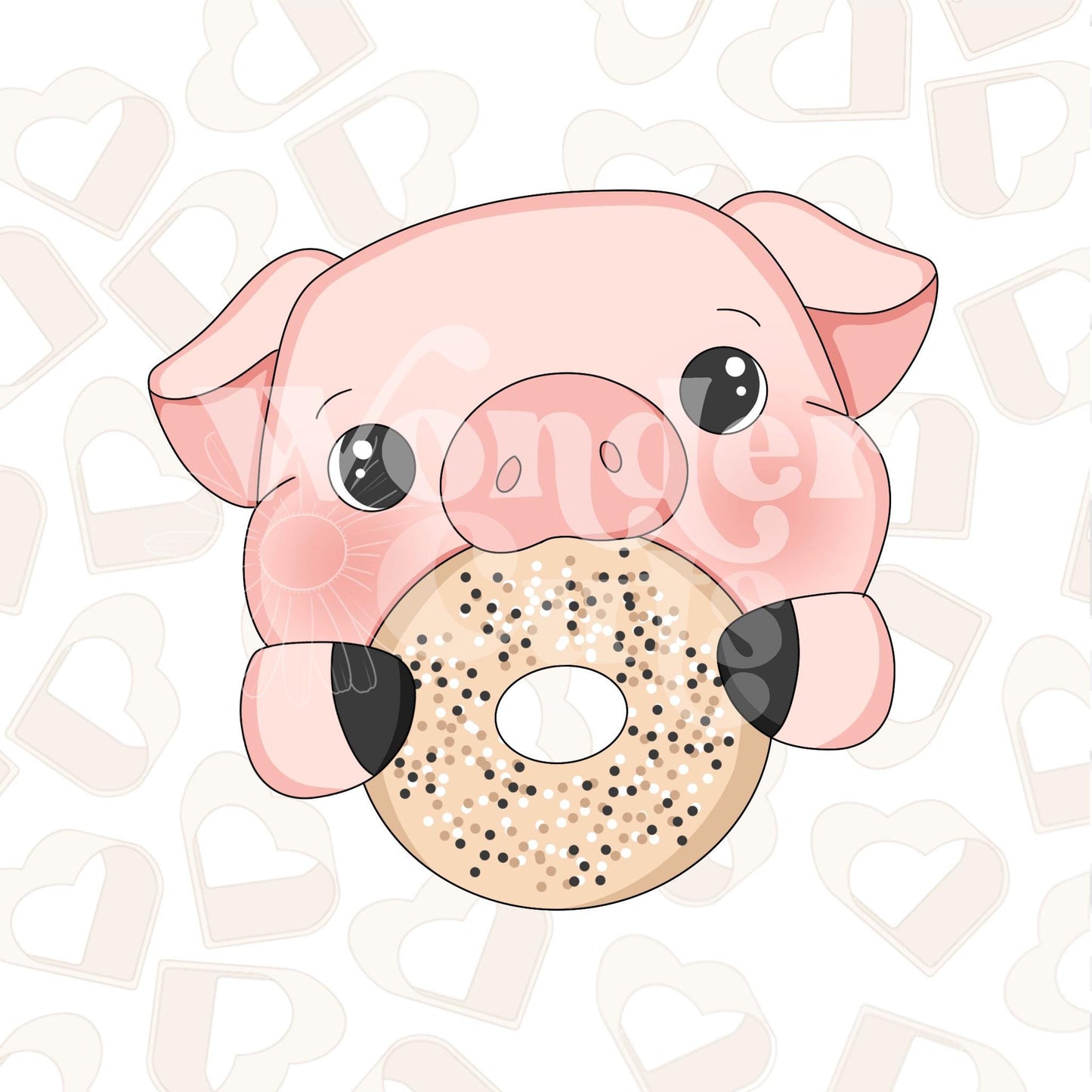 Cute Hungry Pig Cookie Cutter
