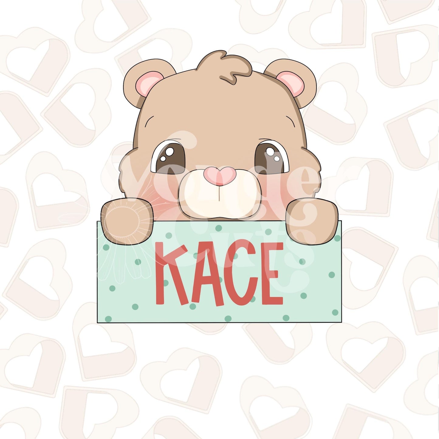 Bear Name Plaque Cookie Cutter