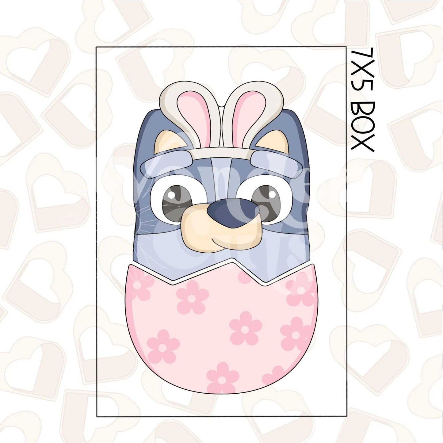 Easter Blue Dog Set of 2 Cookie Cutter