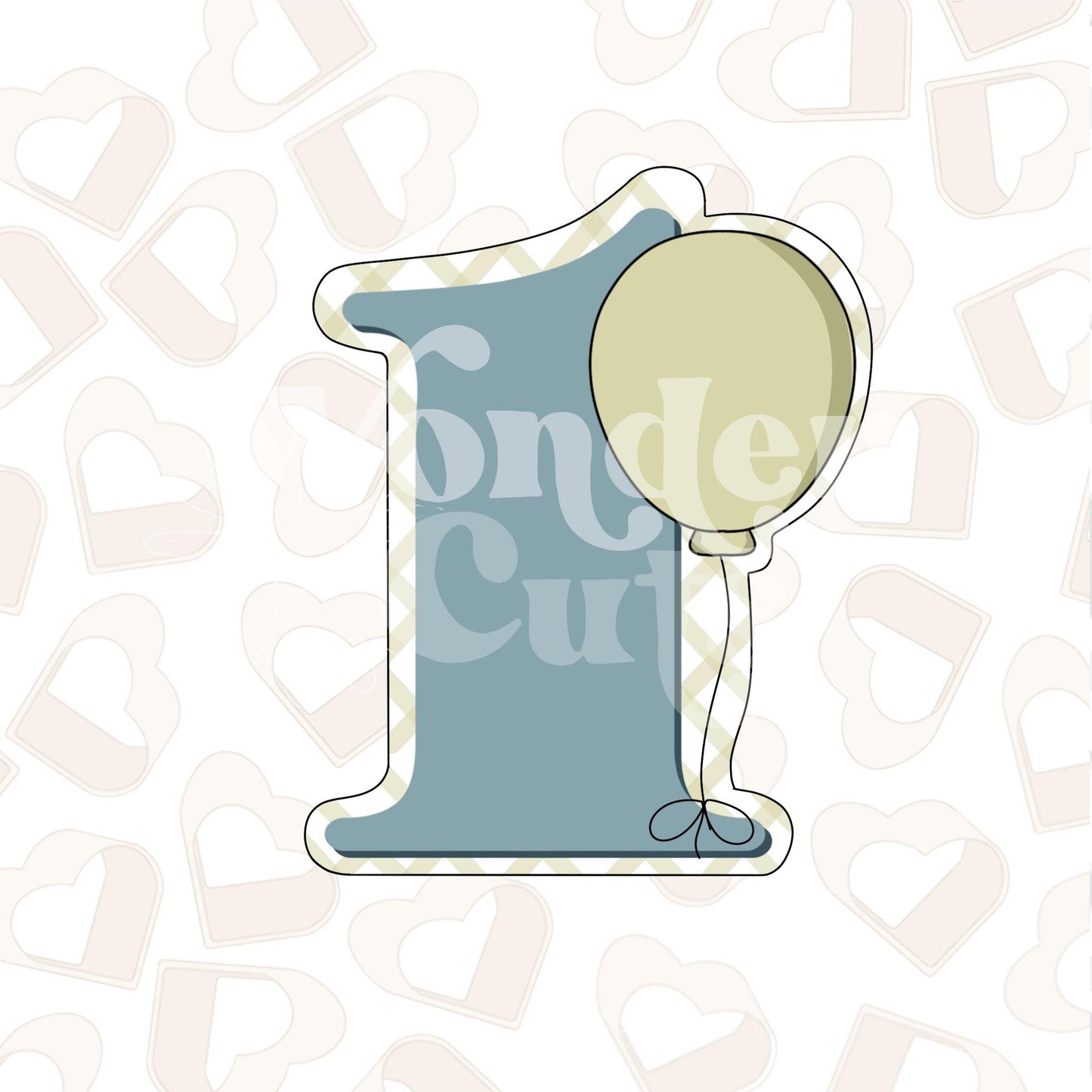 Balloon Number 1 Cookie Cutter