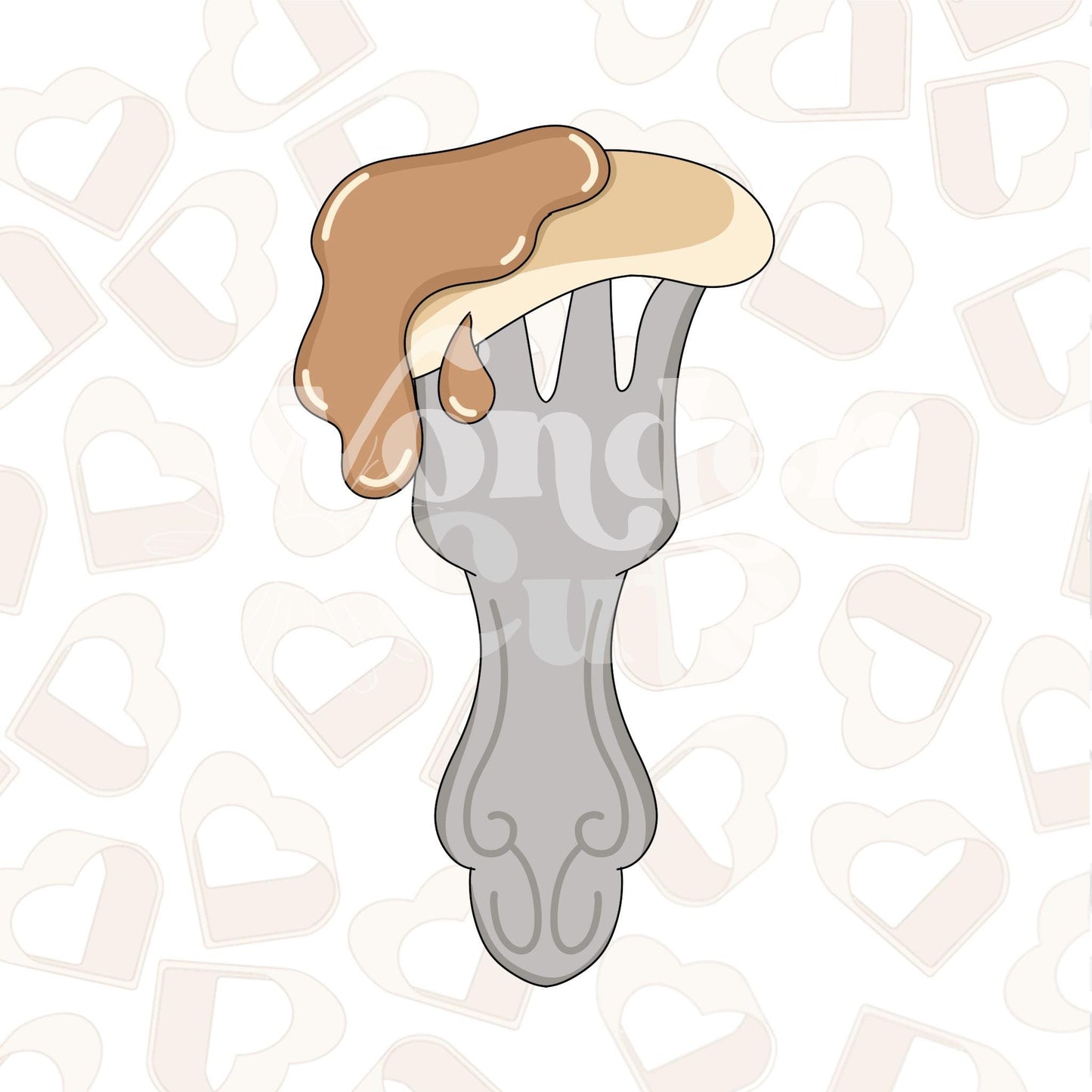 Fork with Pancake Cookie Cutter
