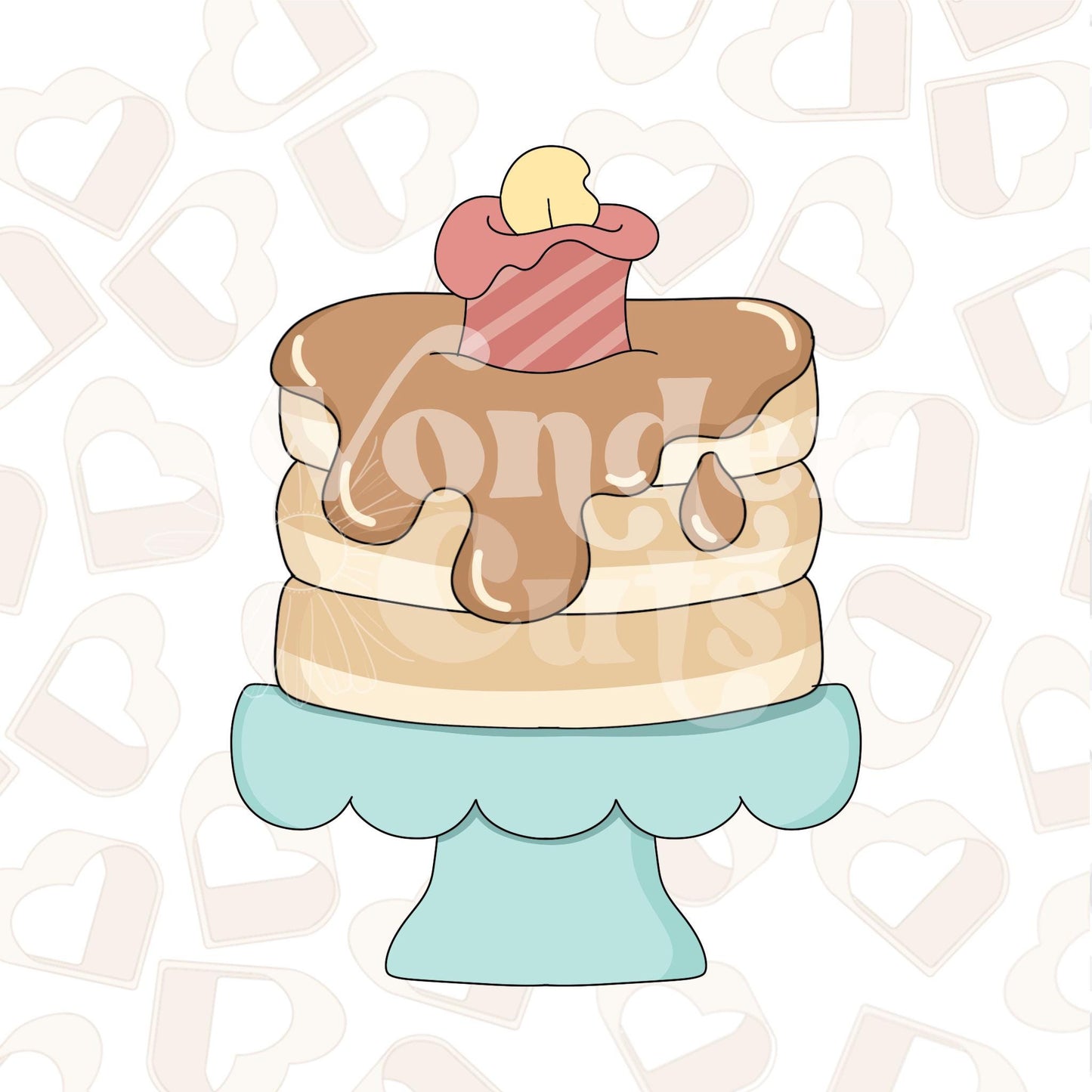 Pancake Cake with Candle Cookie Cutter
