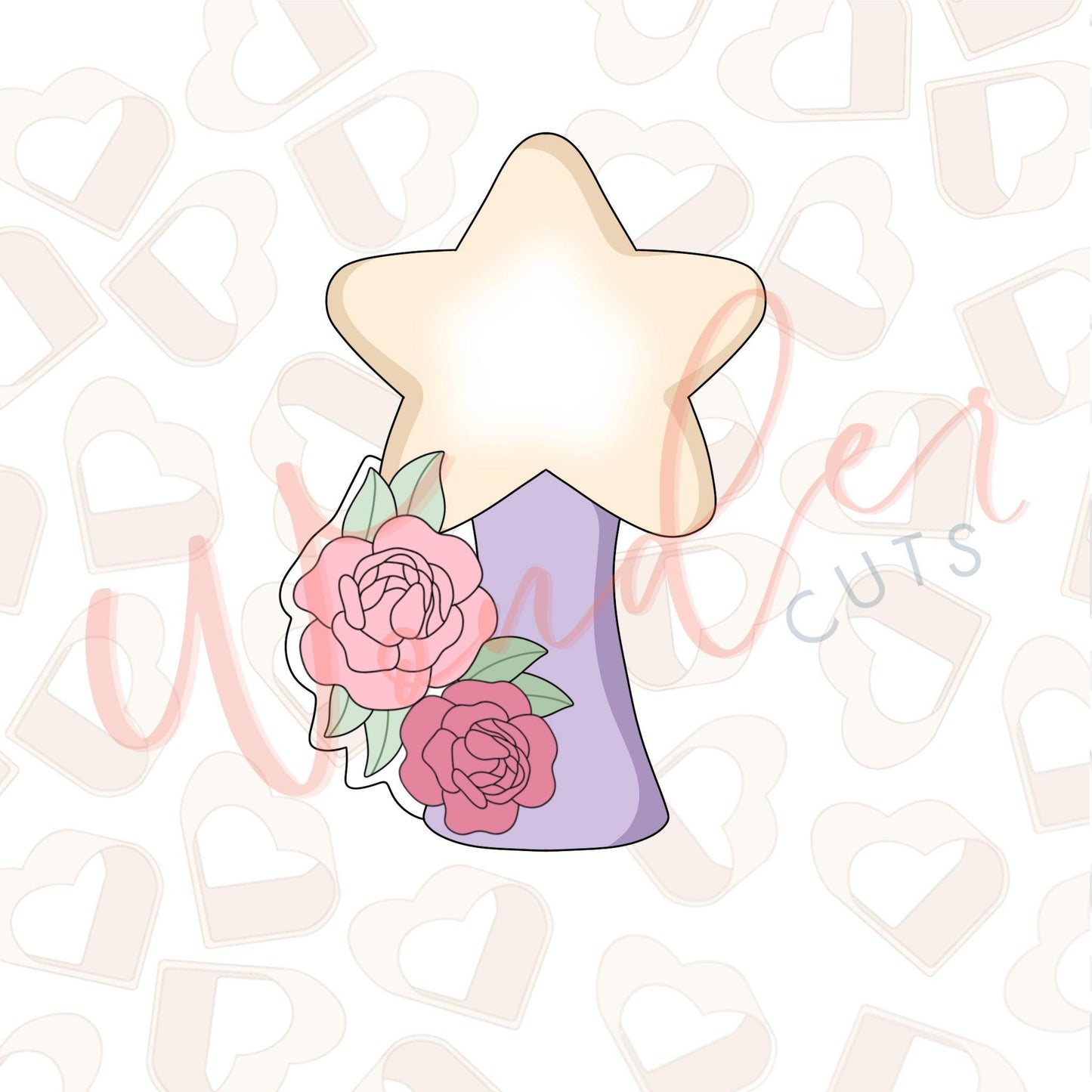Floral Star Wand Cookie Cutter