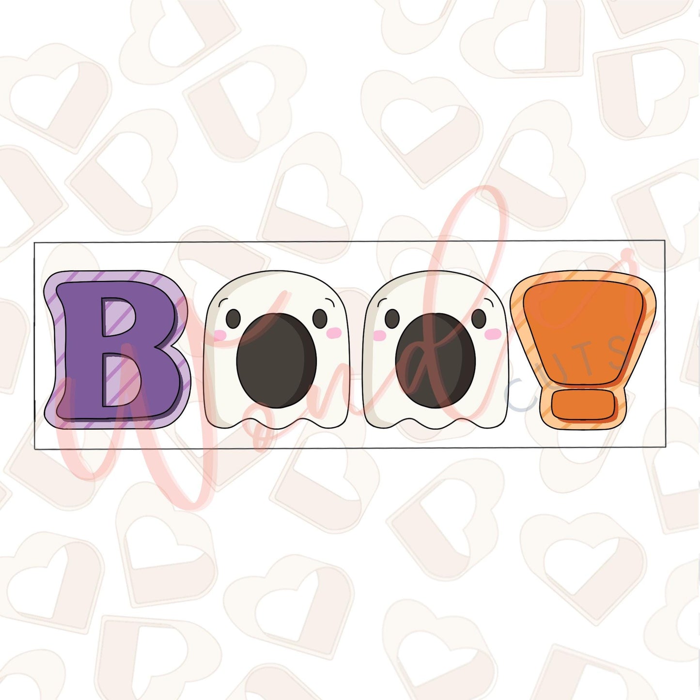 Ghostly Boo Letters Set of 3 Cookie Cutter