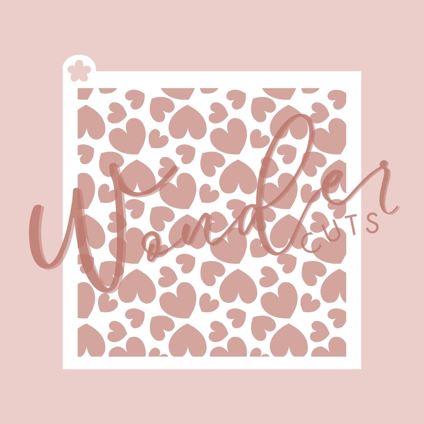 Simple Hearts Stencil- Cookie Decorating Tools - Cookie Stencil