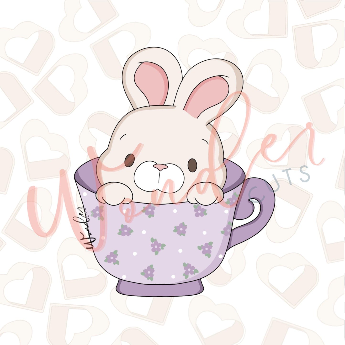 Bunny in Teacup Cookie Cutter
