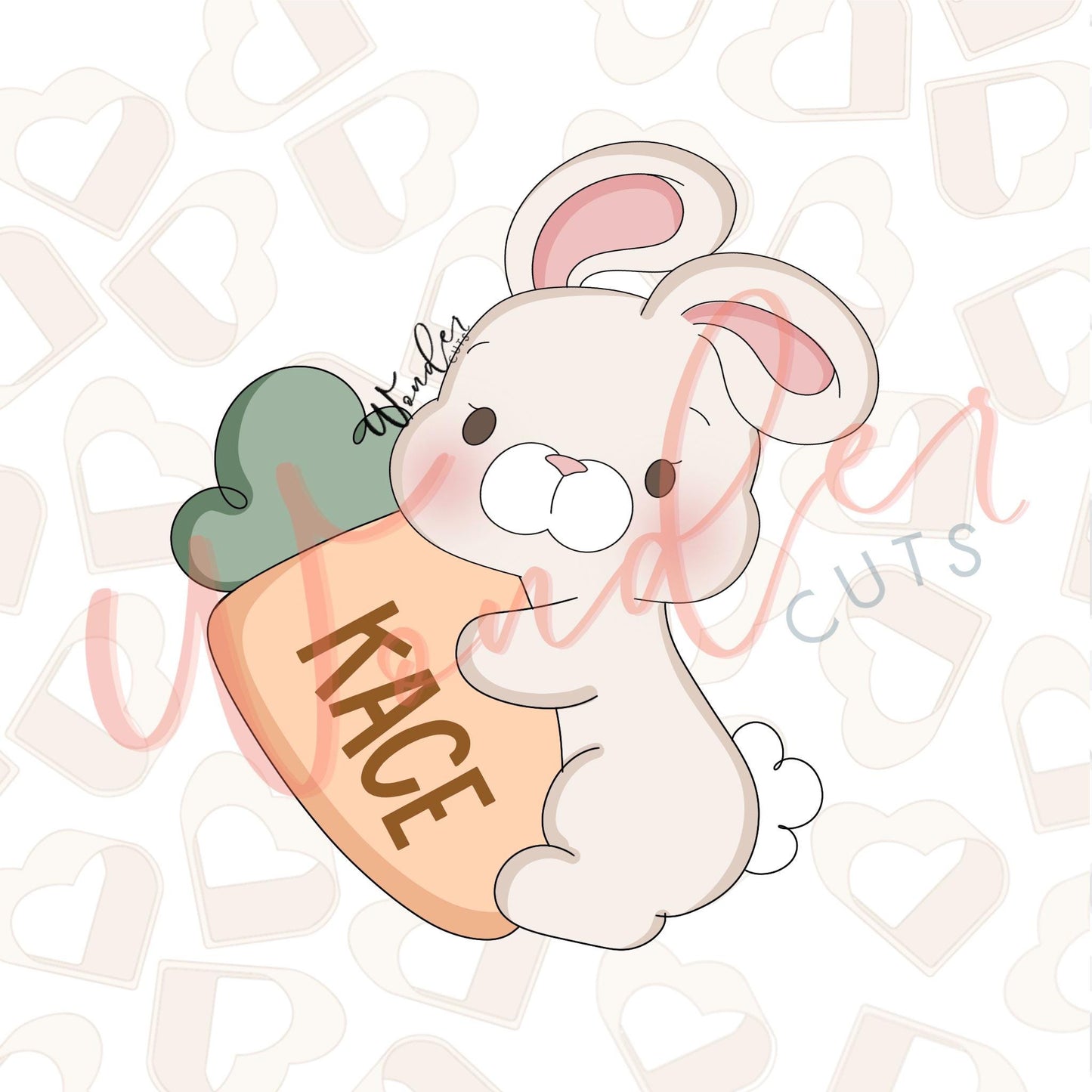 Bunny Holding Big Carrot Cookie Cutter