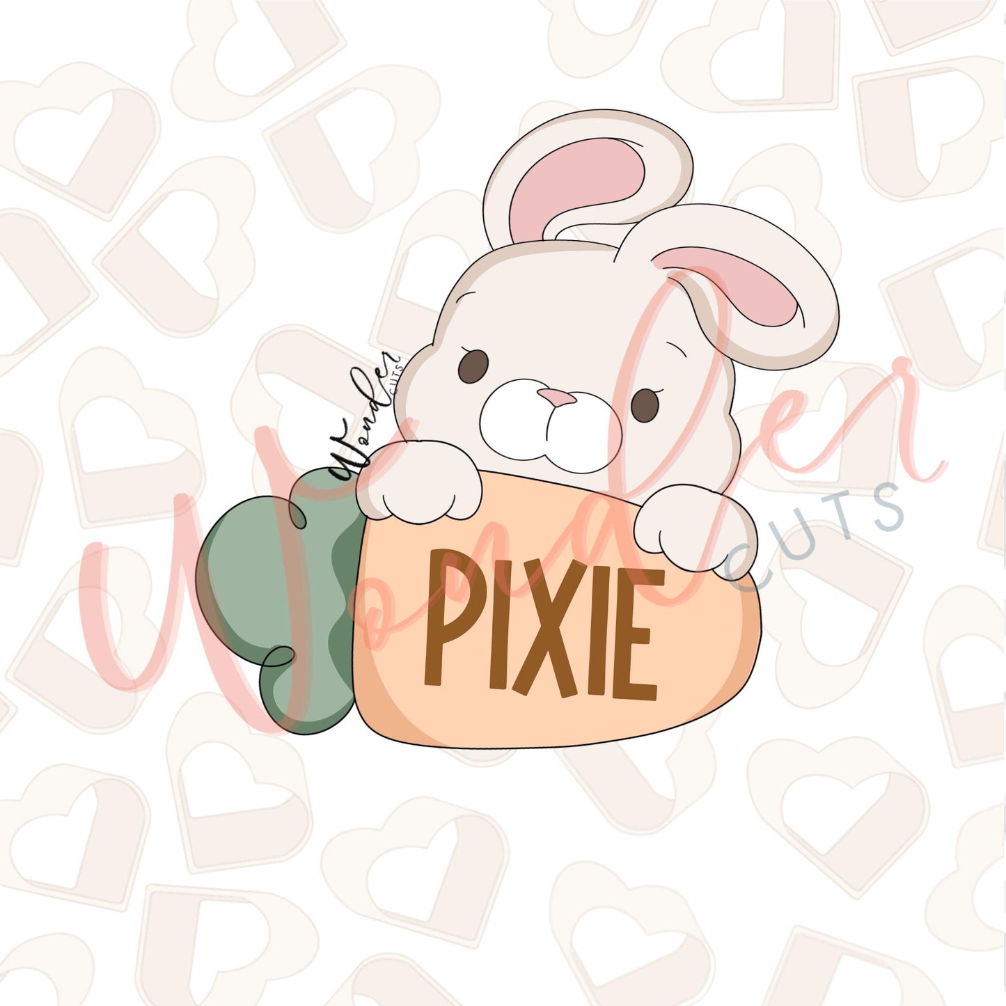 Bunny with Big Carrot Cookie Cutter