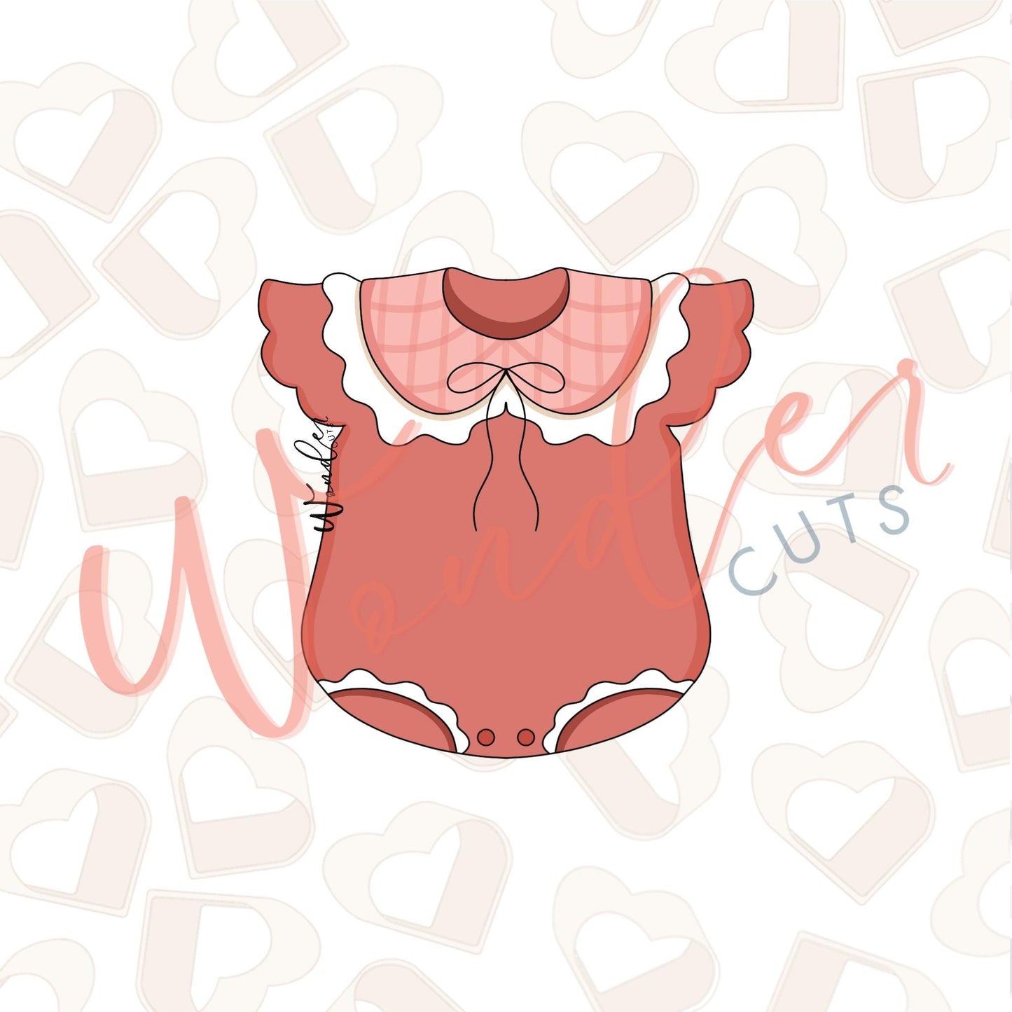 Ruffle Vintage Onesie Cookie Cutter
