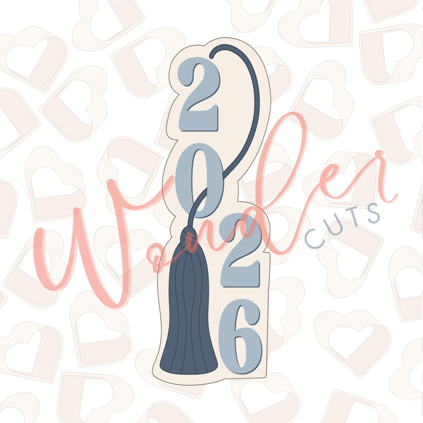 Long Graduation Tassel 2 Cookie Cutter