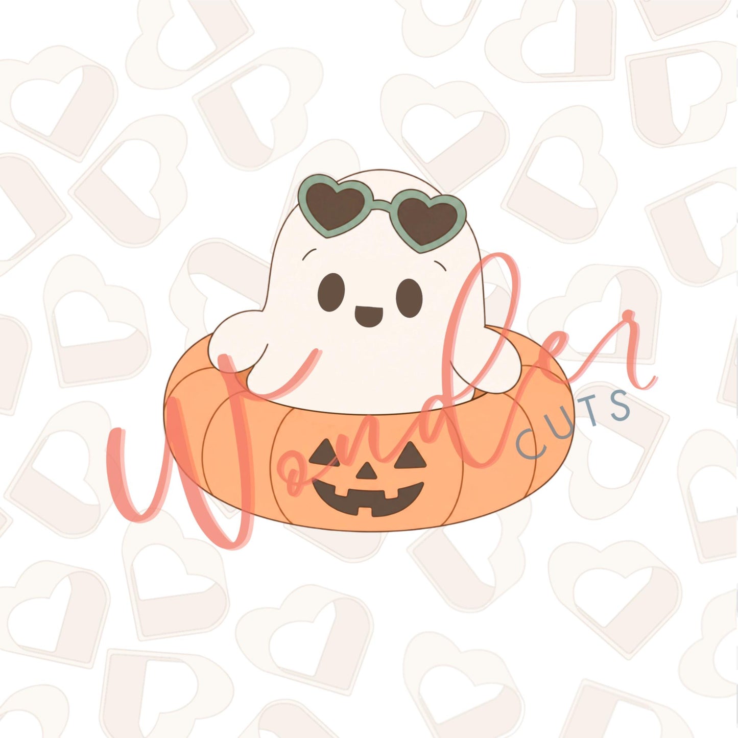 Ghost in Pool Float Cookie Cutter