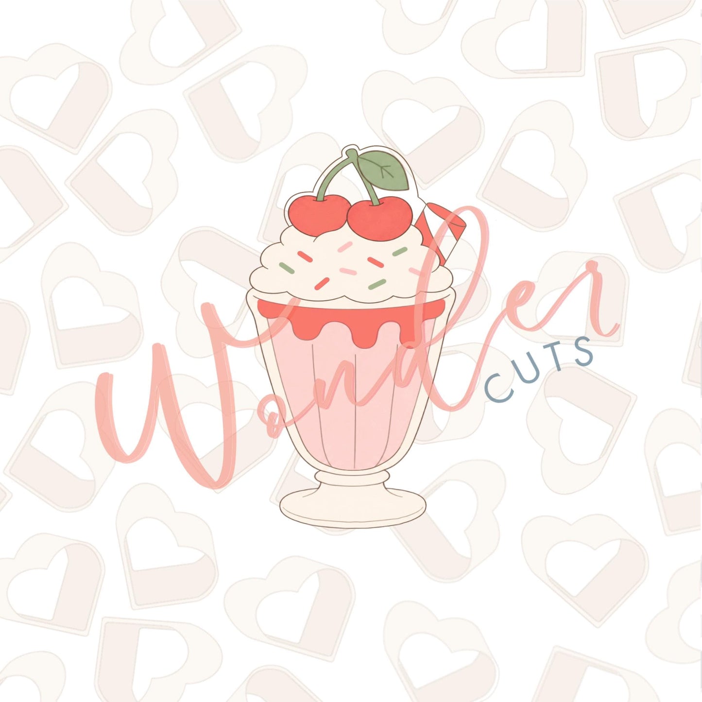 Cherry Milkshake Cookie Cutter