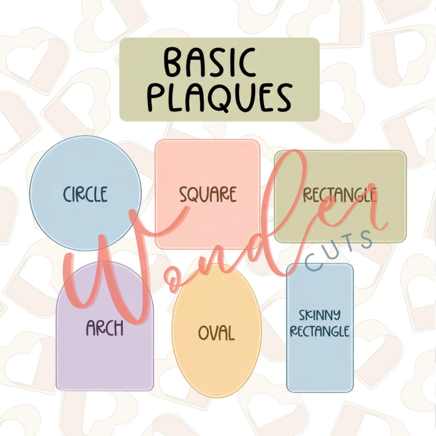 Basic Plaques Set of 6 Cookie Cutters