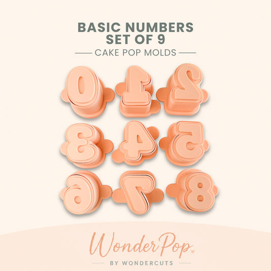 Basic Numbers Cake Pop Molds Set of 9