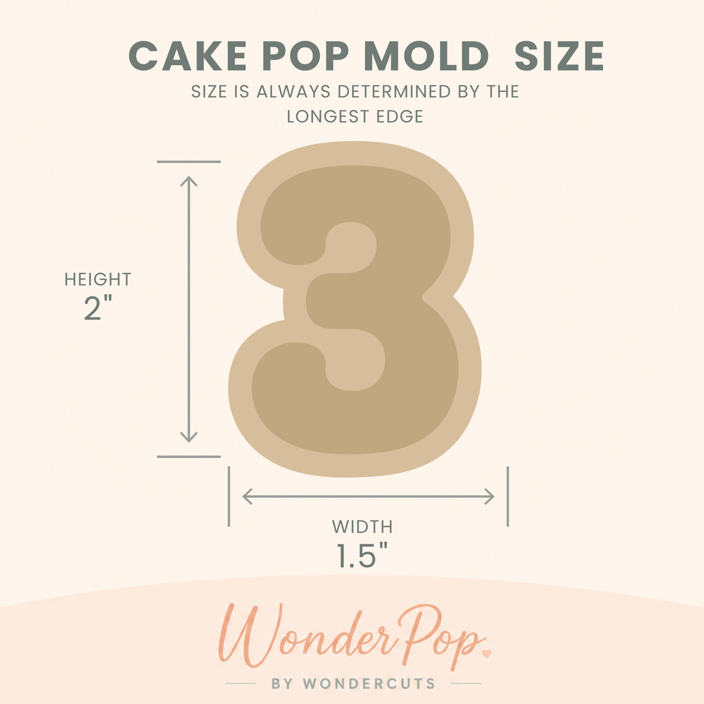 Basic Numbers Cake Pop Molds Set of 9