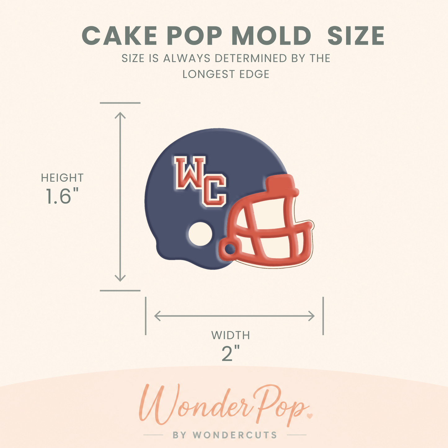 Football Helmet Cake Pop Mold