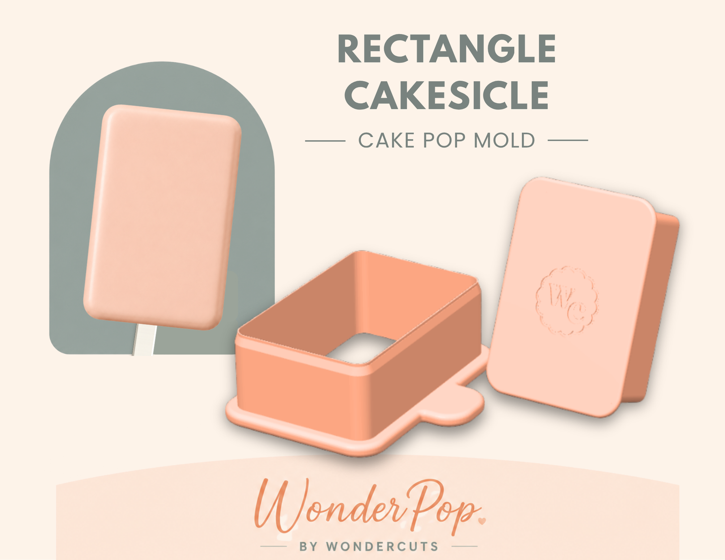 Rectangle Cakesicle Cake Pop Mold