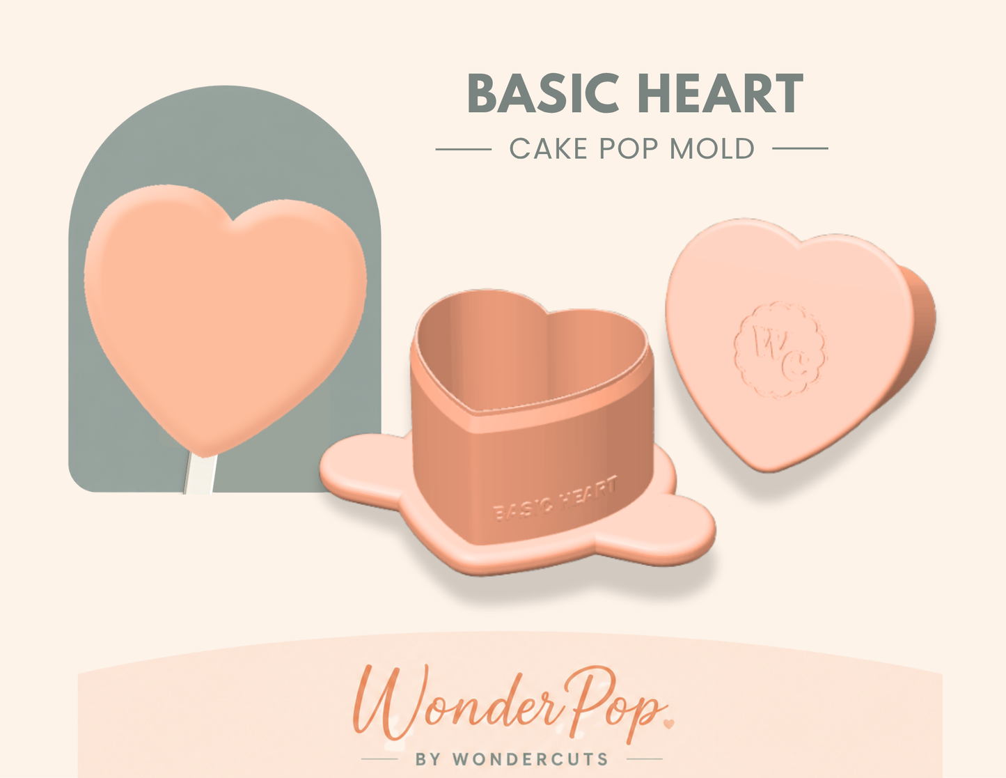 Basic Heart Cake Pop Mold