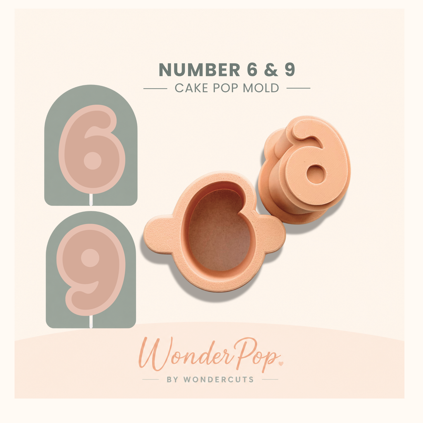 Number 6 & 9 Cake Pop Mold