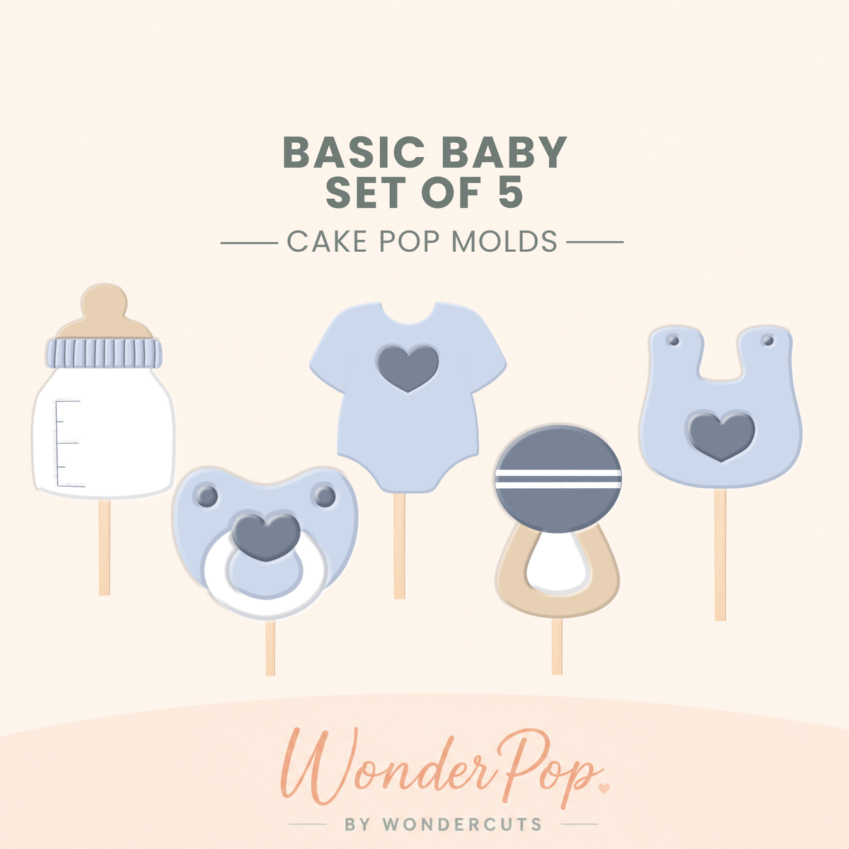 Basic Baby Bundle of 5 Cake Pop Mold