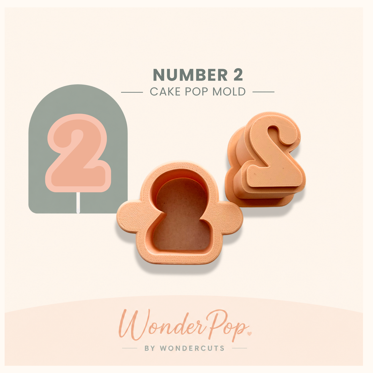 Number 2 Cake Pop Mold