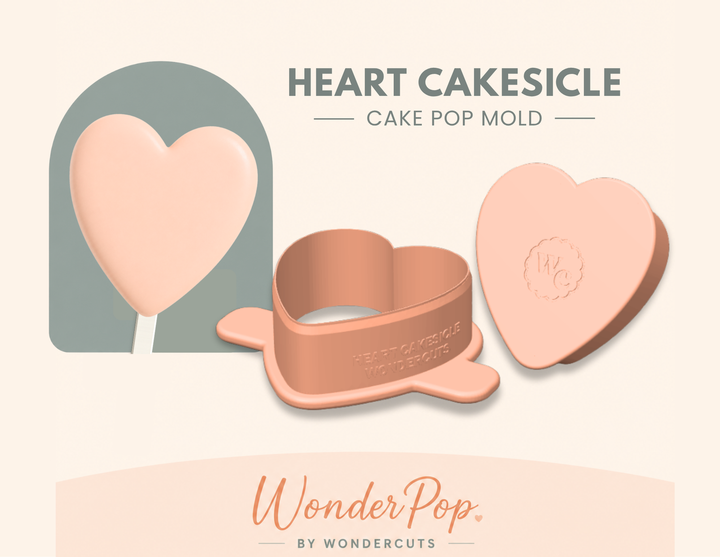 Heart Cakesicle Cake Pop Mold
