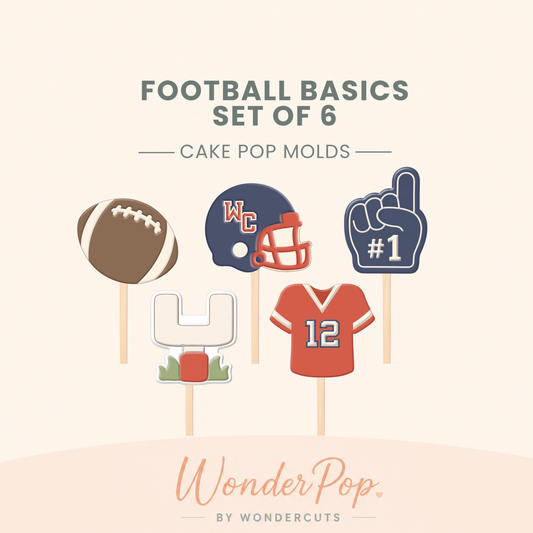 Football Cake Pop Molds Set of 5
