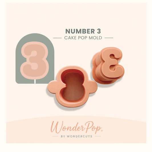 Number 3 Cake Pop Mold