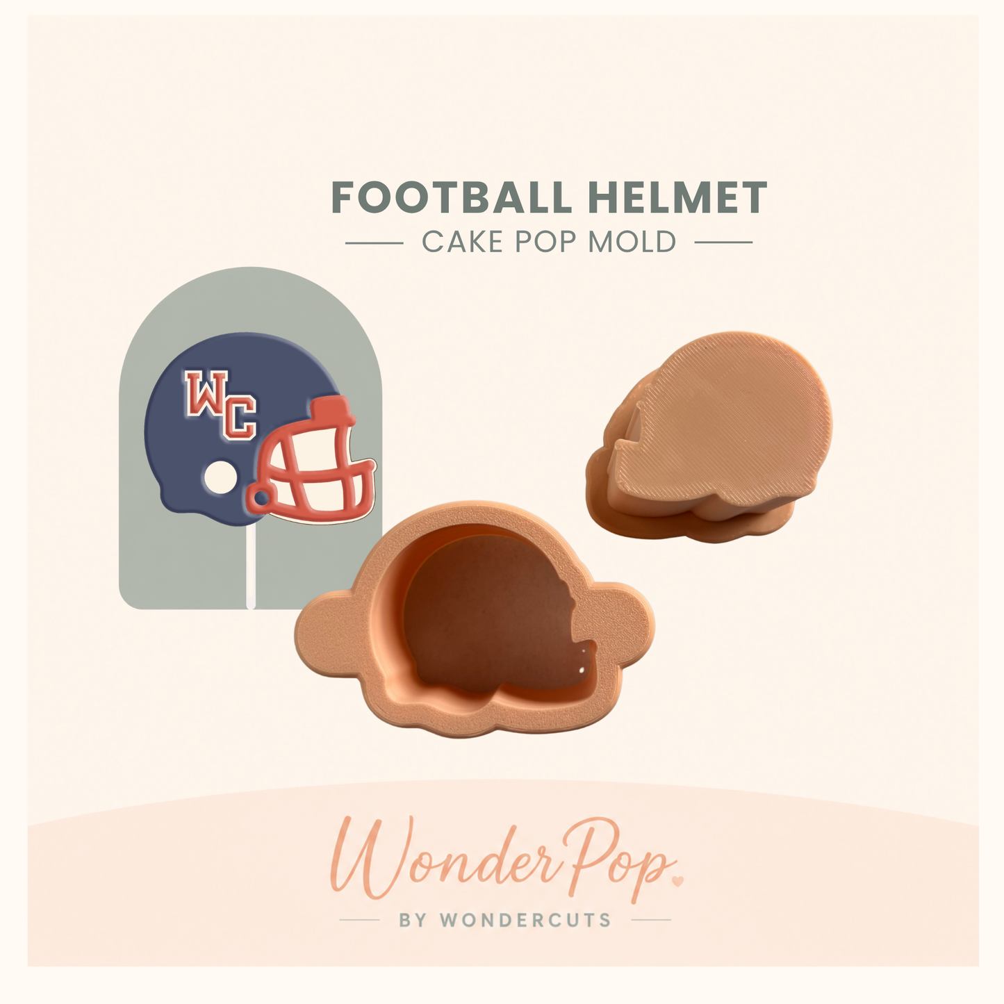 Football Helmet Cake Pop Mold