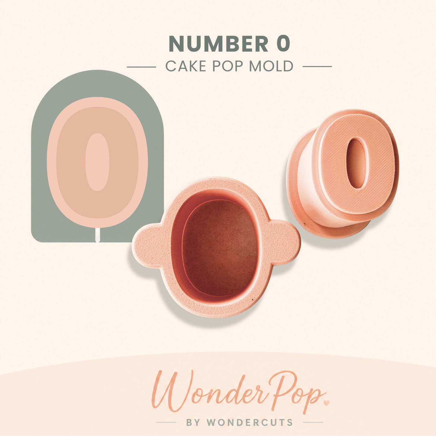 Number 0 Cake Pop Mold