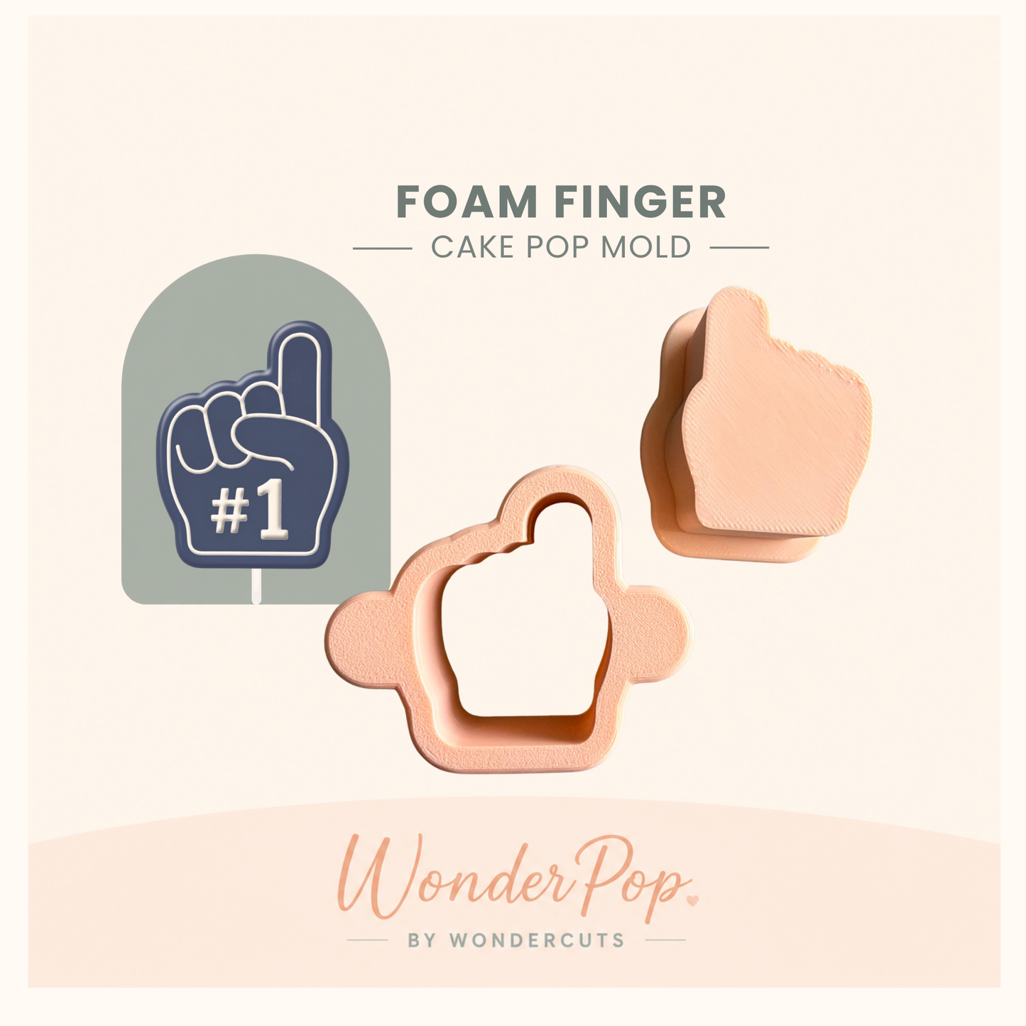 Foam Finger Cake Pop Mold