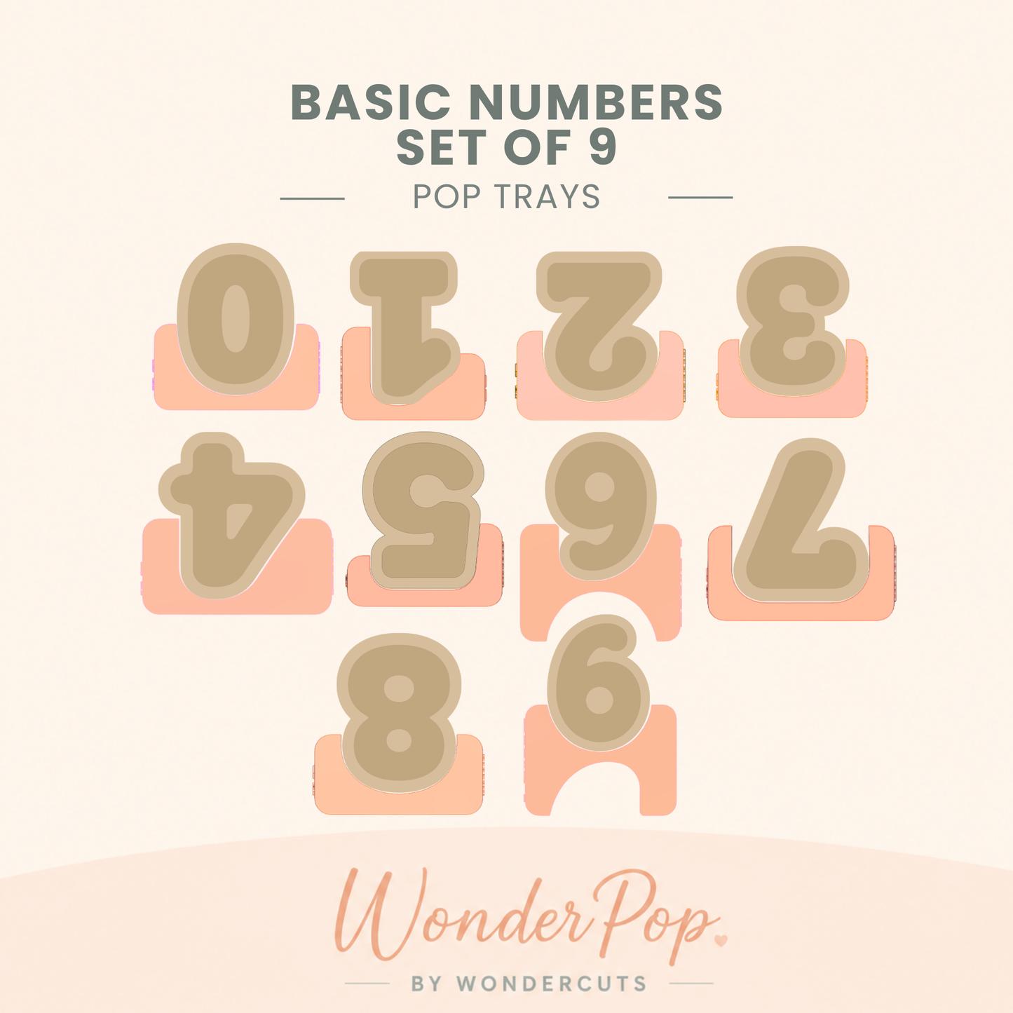 Basic Numbers Cake Pop Molds Set of 9