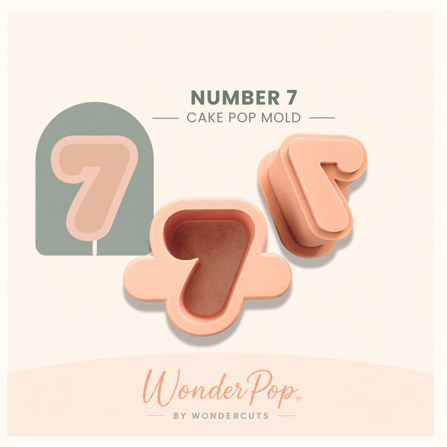 Number 7 Cake Pop Mold