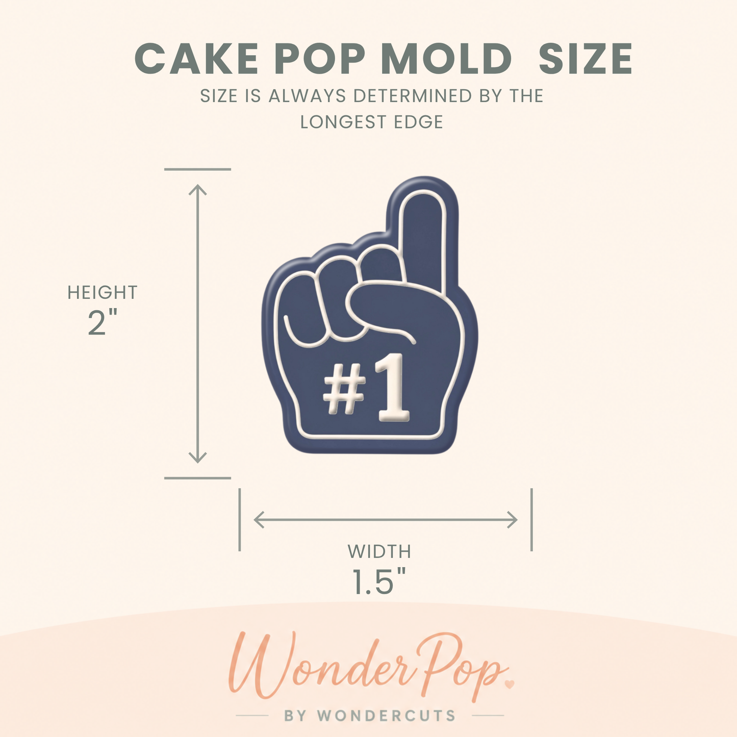 Foam Finger Cake Pop Mold