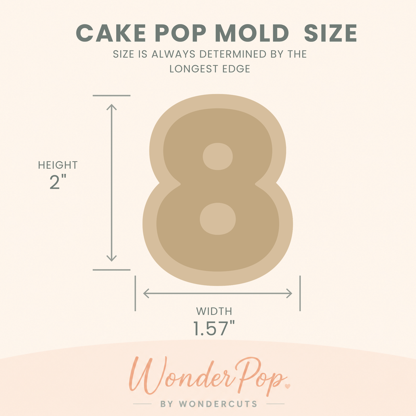 Basic Numbers Cake Pop Molds Set of 9