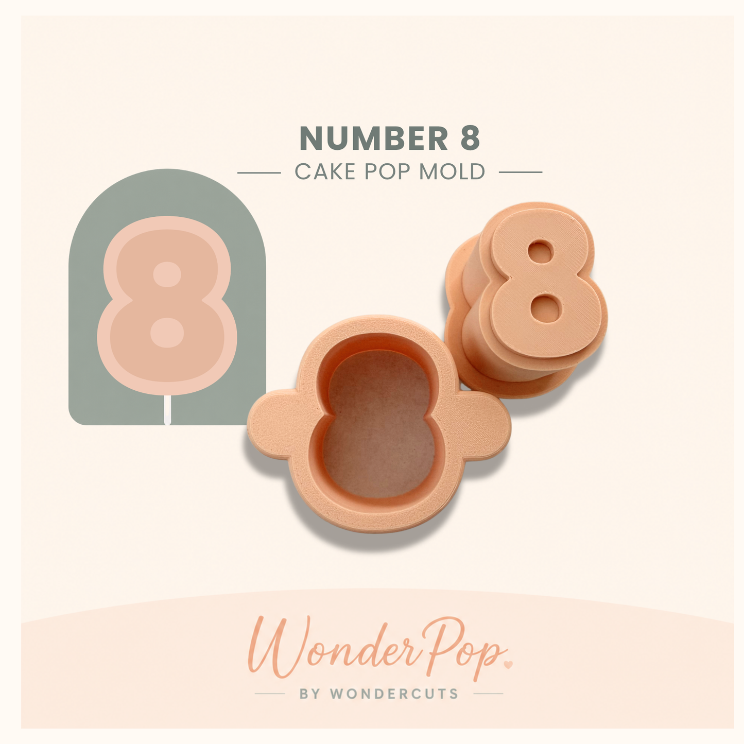 Number 8 Cake Pop Mold